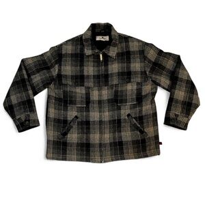 Vintage Woolrich Wool Plaid Zipper Quilted Men's Jacket Coat 16613